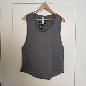 Fabletics Tank Top Womens Sz M Heather Gray Sleeveless Never Never Gym Workout